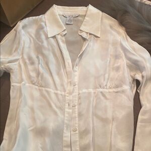 Elegant White Button-Up Blouse